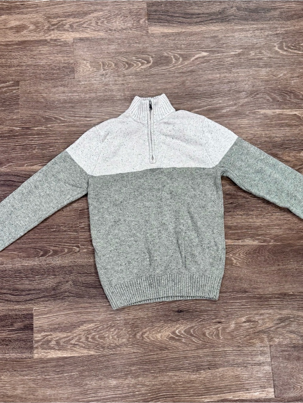Sonoma Goods For Life Colorblock Quarter Zip Knit Sweater Mens Small